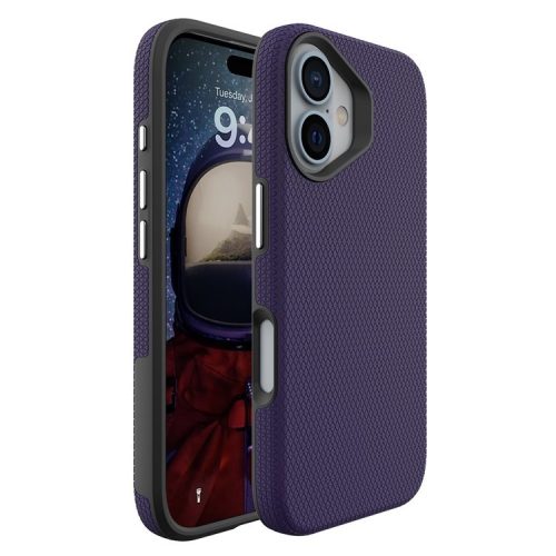 For iPhone 16 Case Compatible with MagSafe Protective TPU+PC Phone Cover - Purple