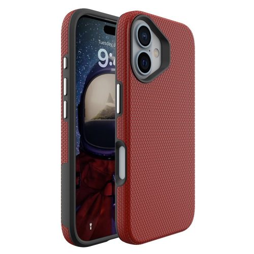 For iPhone 16 Case Compatible with MagSafe Protective TPU+PC Phone Cover - Red