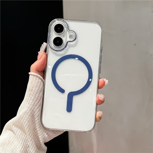 For iPhone 16 Case Compatible with MagSafe Protective TPU+PC Phone Cover - Sapphire