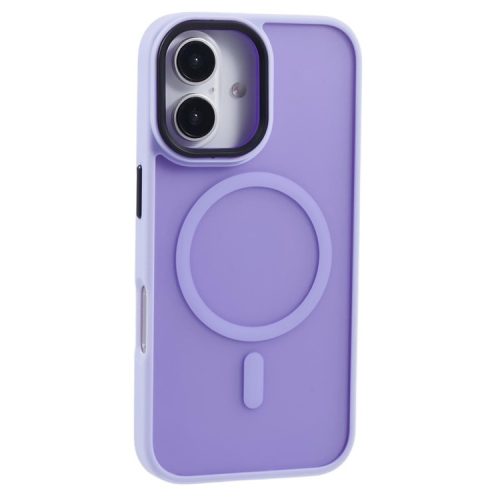 For iPhone 16 Case Compatible with MagSafe Skin-Touch PC+TPU Phone Cover - Light Purple