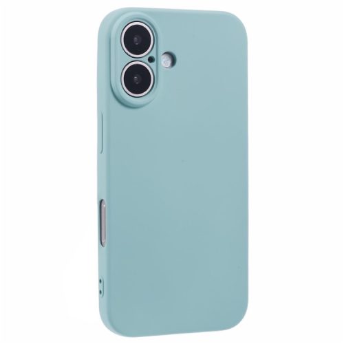 For iPhone 16 Case Fiber Lining TPU Soft Touch Phone Cover Drop Protection - Baby Blue