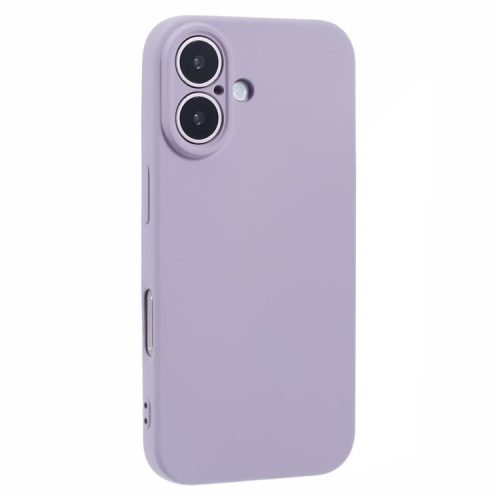 For iPhone 16 Case Fiber Lining TPU Soft Touch Phone Cover Drop Protection - Purple