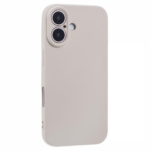 For iPhone 16 Case Fiber Lining TPU Soft Touch Phone Cover Drop Protection - White