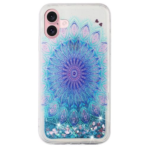 For iPhone 16 Case Floating Quicksand Pattern Soft TPU Back Cover - Totem