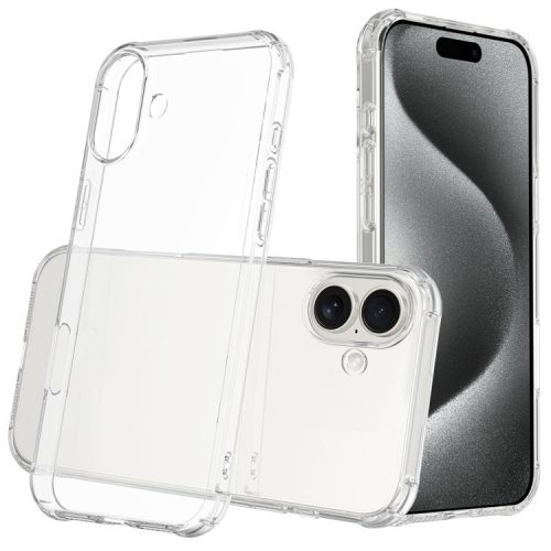 LEEU DESIGN For iPhone 16 Case 3D Stereo Sound Clear TPU Phone Cover - Transparent