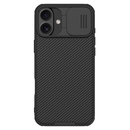 NILLKIN Camshield Pro Series for iPhone 16 Case PC+TPU Slide Camera Lid Phone Cover - Black