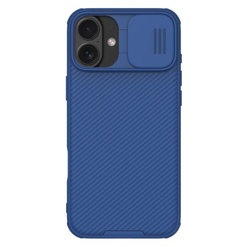 NILLKIN Camshield Pro Series for iPhone 16 Case PC+TPU Slide Camera Lid Phone Cover - Blue