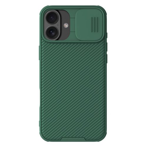 NILLKIN Camshield Pro Series for iPhone 16 Case PC+TPU Slide Camera Lid Phone Cover - Green