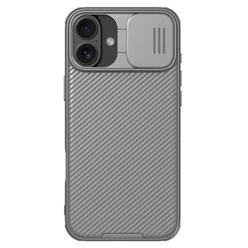 NILLKIN Camshield Pro Series for iPhone 16 Case PC+TPU Slide Camera Lid Phone Cover - Grey