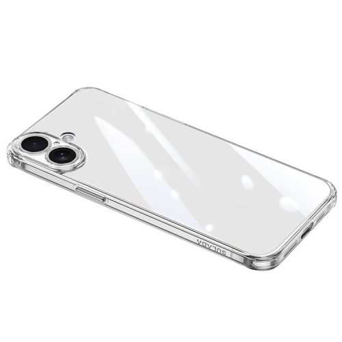 SULADA For iPhone 16 Clear Case TPU +Tempered Glass Shockproof Phone Case - Transparent