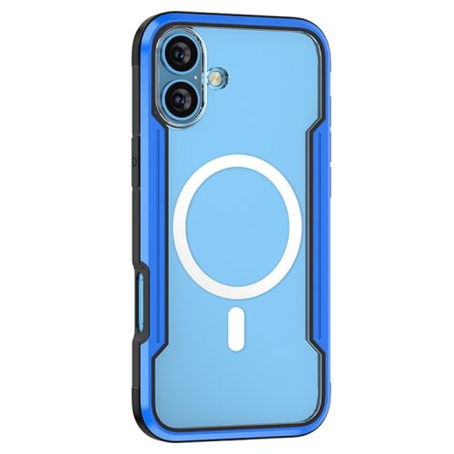 Thunder 1 Series For iPhone 16 Case Compatible with MagSafe PC+TPU Clear Back Cover - Blue