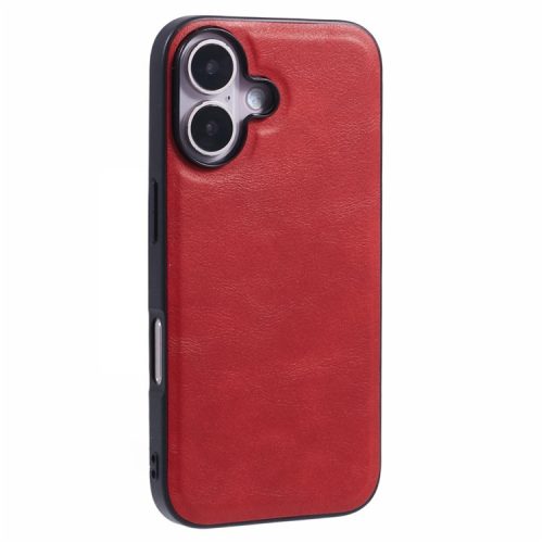 X-LEVEL Bojue-3 Series For iPhone 16 Case Compatible with MagSafe Leather Coated PC+TPU Phone Cover - Red