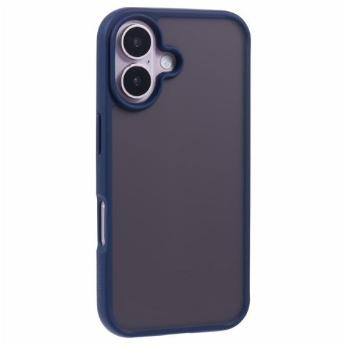 X-LEVEL For iPhone 16 Case Acrylic + TPU Rubberized Protective Phone Cover - Dark Blue