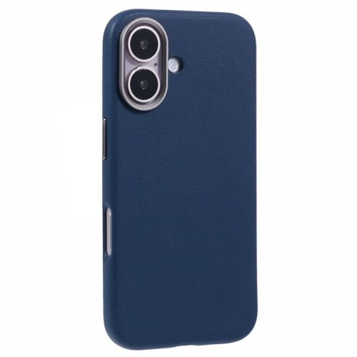 X-LEVEL For iPhone 16 Case Compatible with MagSafe PU Leather Hard PC Phone Cover - Blue