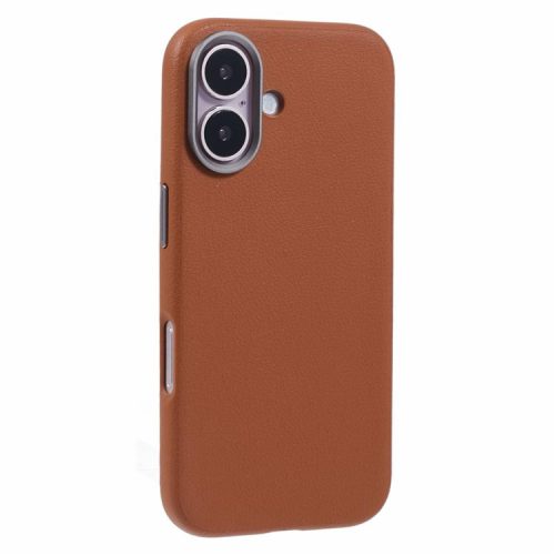 X-LEVEL For iPhone 16 Case Compatible with MagSafe PU Leather Hard PC Phone Cover - Brown