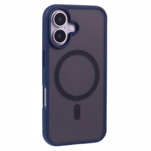 X-LEVEL For iPhone 16 Case Compatible with MagSafe TPU+Acrylic Shockproof Phone Cover Rubberized Finish - Dark Blue