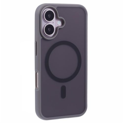 X-LEVEL For iPhone 16 Case Compatible with MagSafe TPU+Acrylic Shockproof Phone Cover Rubberized Finish - Grey