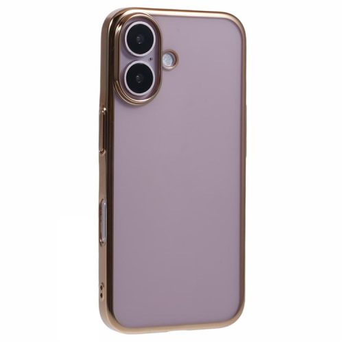 X-LEVEL For iPhone 16 Case Hard PC Transparent Shockproof Phone Cover - Gold