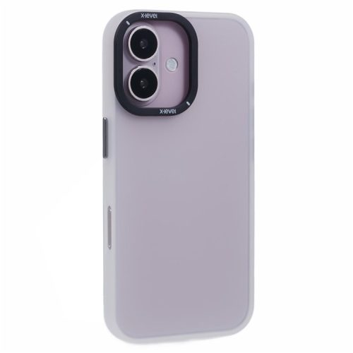 X-LEVEL For iPhone 16 Case Matte Finish PC + TPU Phone Cover - White