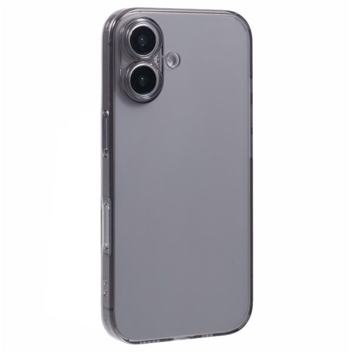 X-LEVEL For iPhone 16 Case Precise Cutout Matte Tempered Glass+TPU Phone Cover - Transparent Black