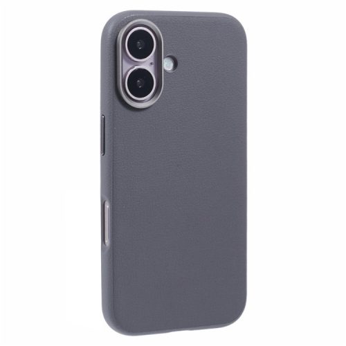 X-LEVEL For iPhone 16 Case PU Leather Hard PC Shockproof Protective Phone Cover - Grey