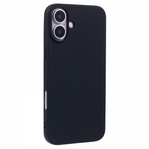 X-LEVEL For iPhone 16 Cell Phone Case Smooth Soft TPU Phone Cover with Liquid Silicone Texture - Black