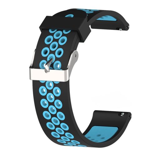 20mm Dual Color Silicone Smart Watch Band for GarminMove Luxe/Move Style /Move 3 /Move Venu - Black/Blue