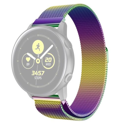 20mm Milanese Stainless Steel Flat Head Watch Band for Garmin Vivomove HR/Vivoactive 3 Music - Multi-color