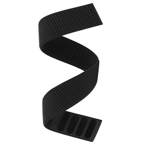 20mm Nylon Watch Band for Garmin Fenix 8S / Fenix 7S / Descent MK3 43mm Magic Tape Wrist Band - Black