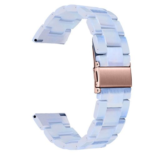 20mm Resin Smart Watch Strap for Garmin Vivomove 3/Garminmove 3, Replacement Wristband with Stainless Steel Buckle - Baby Blue