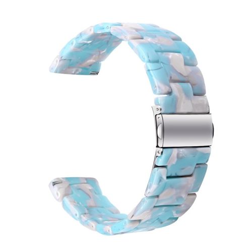 20mm Resin Smart Watch Strap for Garmin Vivomove 3/Garminmove 3, Replacement Wristband with Stainless Steel Buckle - Sky Blue