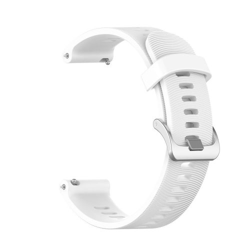 20mm Silicone Watch Strap for Garmin Forerunner 245 Smart Watch Band Replacement - White