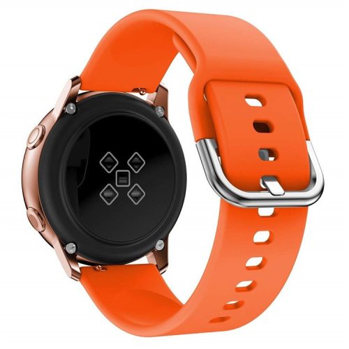 20mm Silicone Wrist Strap Replacement for Samsung Galaxy Watch4 Classic 46mm 42mm/Watch4 44mm 40mm/Garmin Move Luxe/Move Style/Move 3/Move Venu - Orange