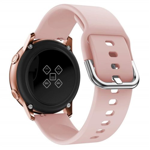 20mm Silicone Wrist Strap Replacement for Samsung Galaxy Watch4 Classic 46mm 42mm/Watch4 44mm 40mm/Garmin Move Luxe/Move Style/Move 3/Move Venu - Pink