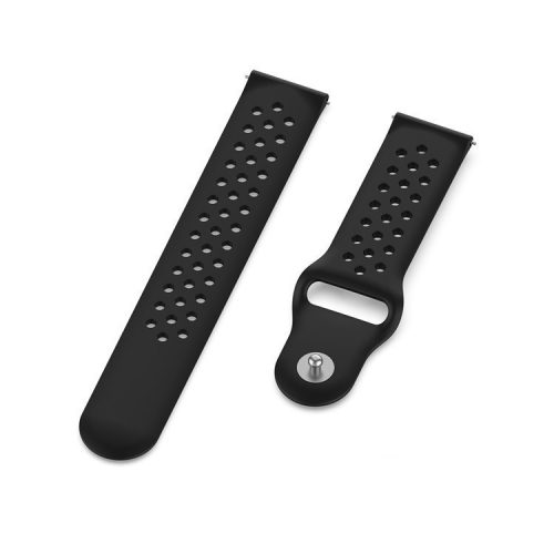 20mm Soft Ventilation Silicone Watch Band Replacement for Garmin Move Luxe/Move Style/Move 3/Move Venu - Black