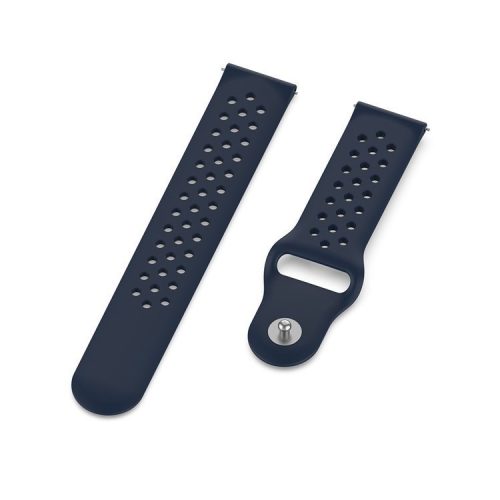 20mm Soft Ventilation Silicone Watch Band Replacement for Garmin Move Luxe/Move Style/Move 3/Move Venu - Dark Blue