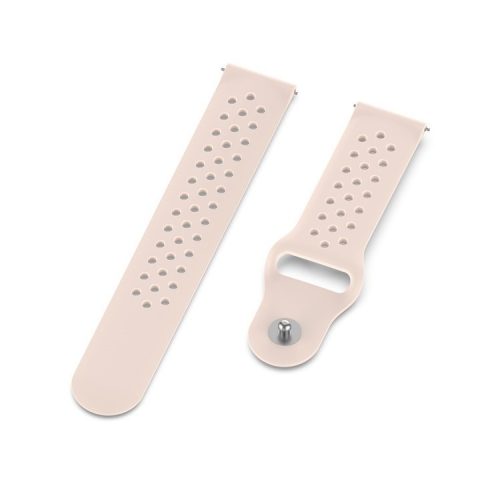 20mm Soft Ventilation Silicone Watch Band Replacement for Garmin Move Luxe/Move Style/Move 3/Move Venu - Pink