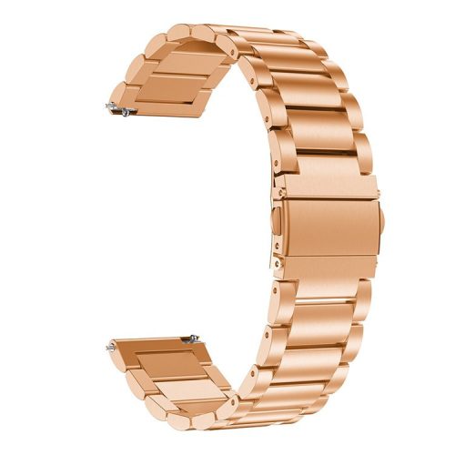 20mm Solid Stainless Steel Wrist Watch Strap Band for Garmin Forerunner 245 - Rose Gold