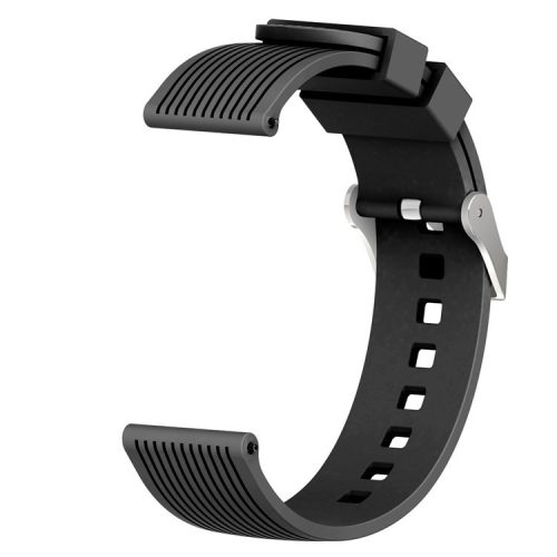 20mm Stripe Texture Silicone Smart Watch Band for GarminMove Luxe/Move Style/Move 3/Move Venu - Black