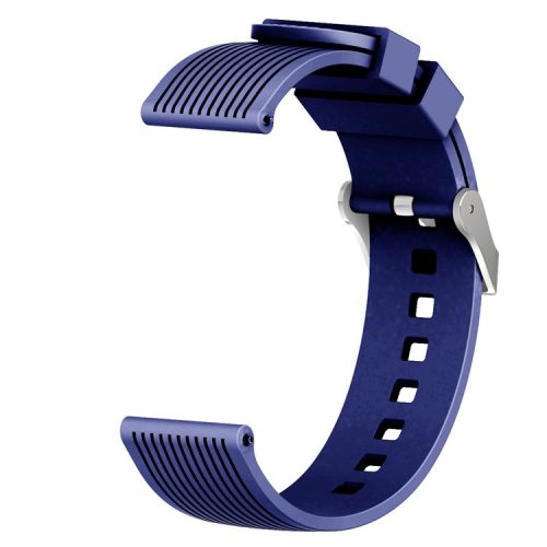 20mm Stripe Texture Silicone Smart Watch Band for GarminMove Luxe/Move Style/Move 3/Move Venu - Dark Blue