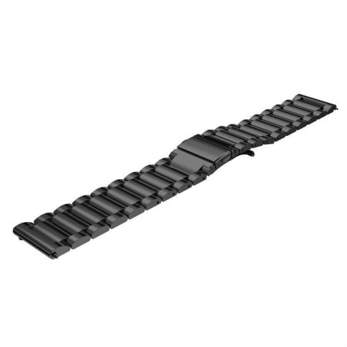 20MM Three Beads Stainless Steel Watchband Replacement Strap for Garmin Move Luxe/Move Style/Move 3/Move Venu - Black