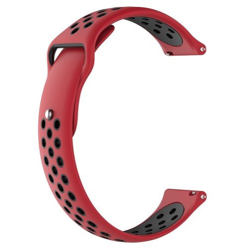 20mm Two-color Silicone Wrist Strap for Garmin Venu/Polar Pacer Pro - Red / Black