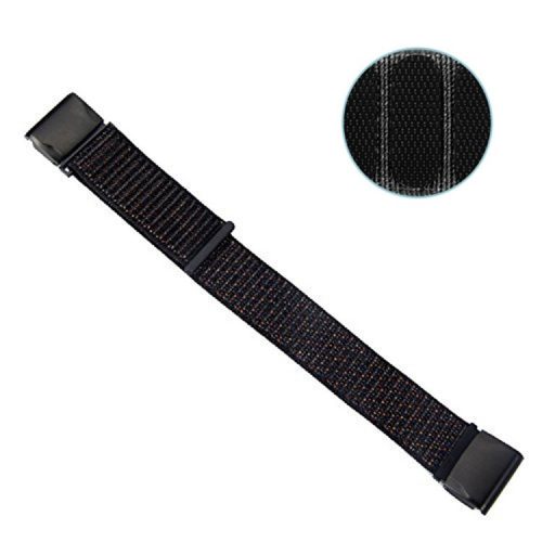 22mm Nylon Closure Watch Strap Wrist Band for Garmin Fenix 5 - Black