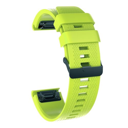 26mm Silicone Watch Band for Garmin Fenix 5X/5X Plus/Fenix 3/3 HR Adjustable Wrist Strap with Black Buckle - Fluorescent Green