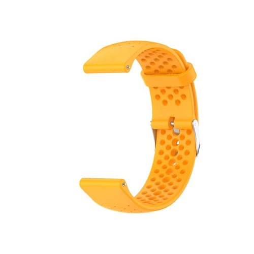 Breathable Smart Watch Strap Replacement Silicone Wrist Band for Garmin Forerunner 158/55 - Yellow