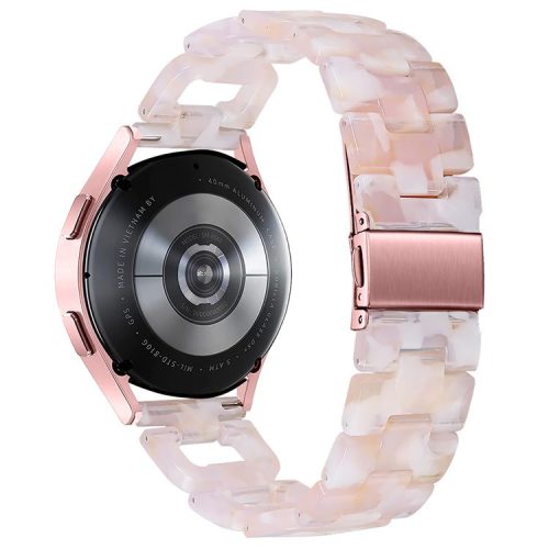 D-Shape Strap for Garmin Vivomove 3 / GarminMove 3 Resin Bracelet Watchband Replacement - Pink Flower