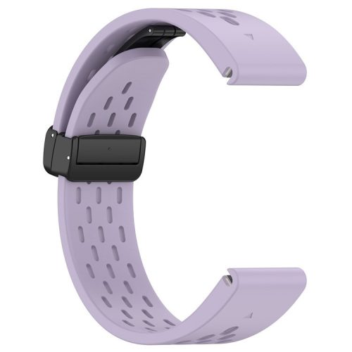 For Garmin Fenix 7S / Instinct 2S / Fenix 6S / Fenix 6S Pro Breathable Strap Folding Buckle 20mm Silicone Watch Band - Purple