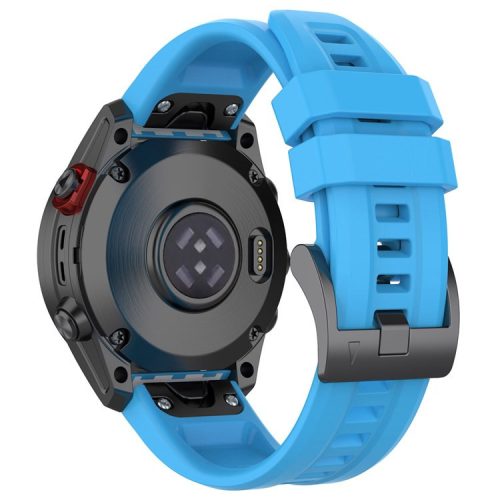 For Garmin Fenix 7S/6S Pro/5S/5S Plus/Instinct 2S Silicone Watchband Wrist Strap Sports Watch Quick Release Watch Band with Buckle - Blue