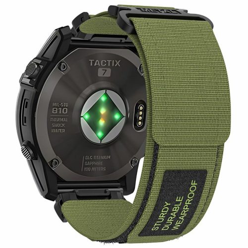 For Garmin Fenix 7X / 7X Pro / Tactix 7 Watch Strap 26mm Adjustable Sports Wrist Band Quick Release - Army Green