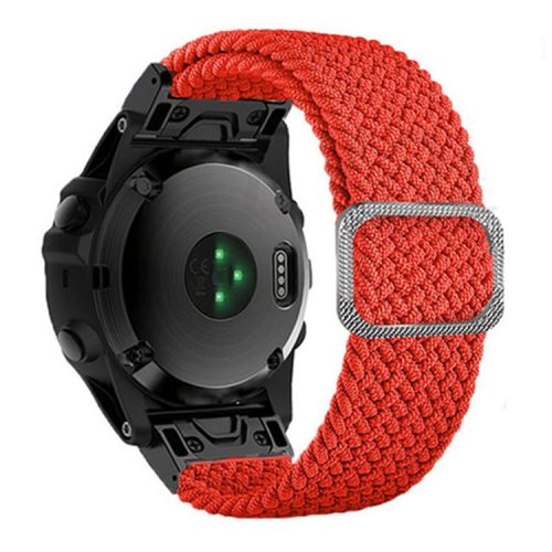 For Garmin Fenix 7X / Fenix 3 / 3 HR Nylon Watch Band Smart Bracelet 26mm Adjustable Strap with Buckle - Orange